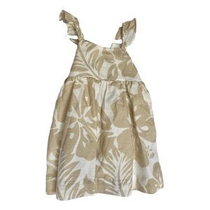 Baby Gap Linen dress. Crème flowers. NWT!